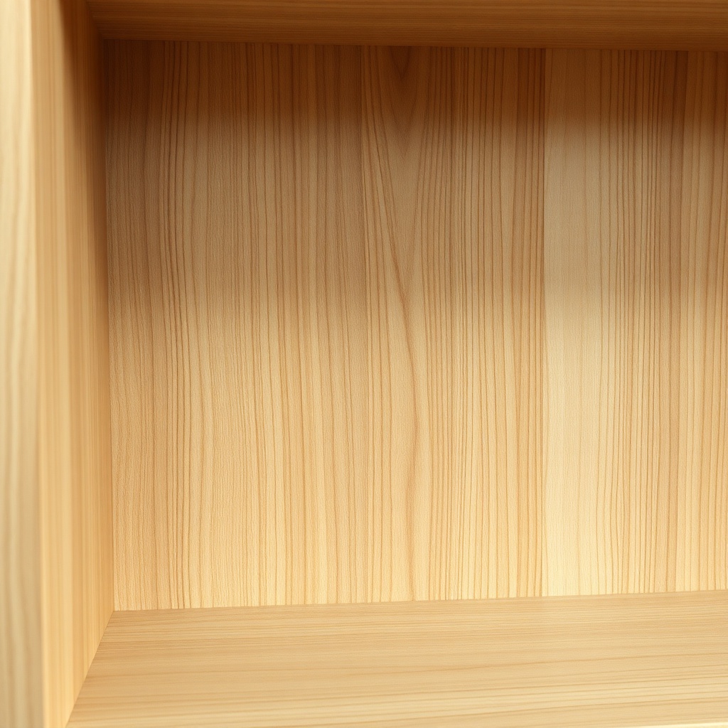 <clean photorealistic photo of a close-up of the kayın wood texture on the DepoUstasi shel